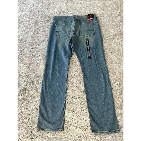 Quiksilver Men’s Jeans Blue Straight Fit Size 36x32 New - Picture 9 of 16